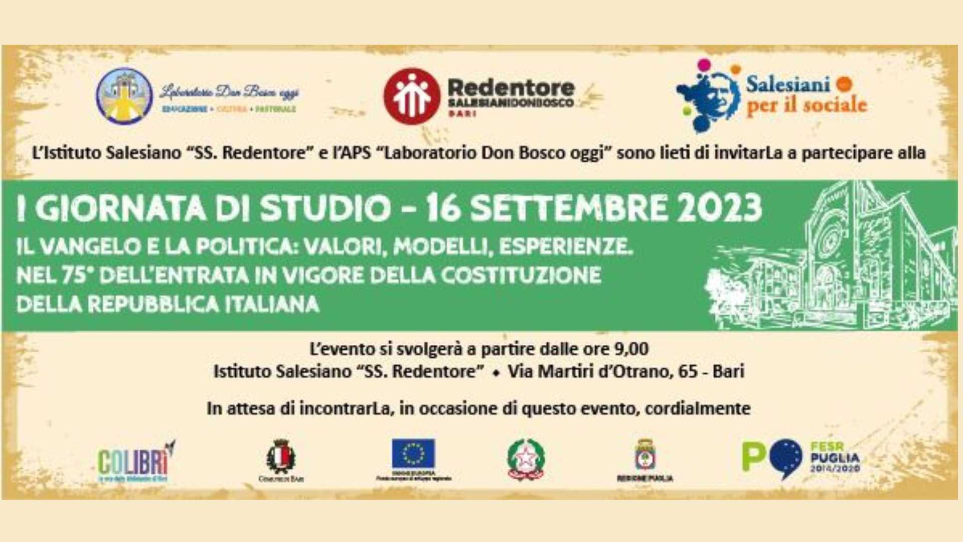 Salesiani Bari Il 16 Settembre Giornata Di Studio Sul 75 Dell